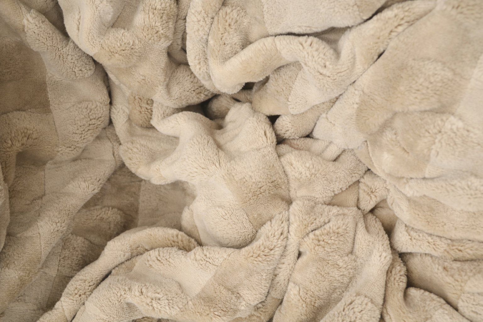 Cobertor Milk Flannel Matrimonial Beige