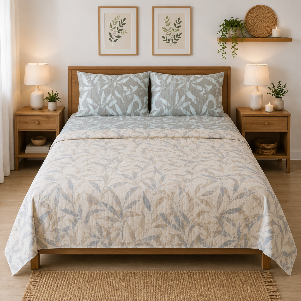 Juego de Sábana Matrimonial Real Cotton Relieve