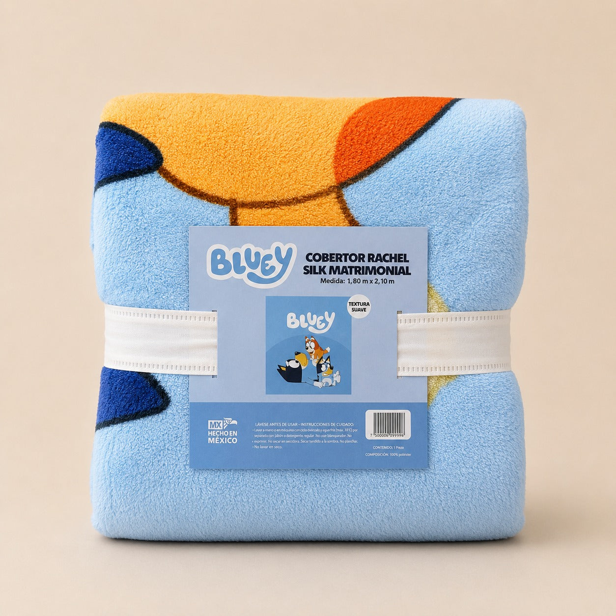Cobertor Rachel Silk Matrimonial Bluey Azul