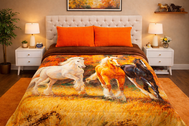 Edredón Sobrecamero Serenity Borrego Caballos