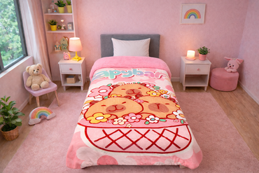 Edredón Borrego Amigo Individual Capibara Amistad