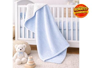 Cobertor Bonded Stripe Baby Azul - Cobertor