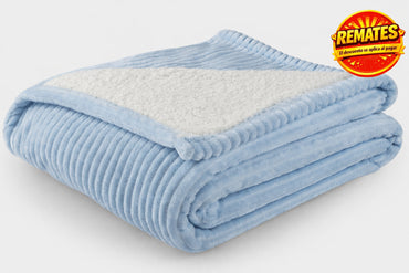 Cobertor Bonded Stripe Baby Azul Cobertor