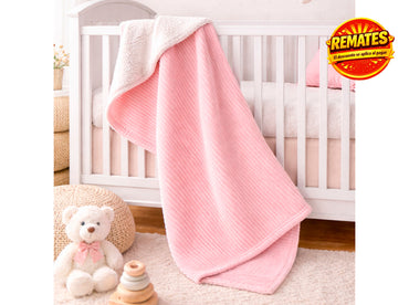 Cobertor Bonded Stripe Baby Rosa - Frazada
