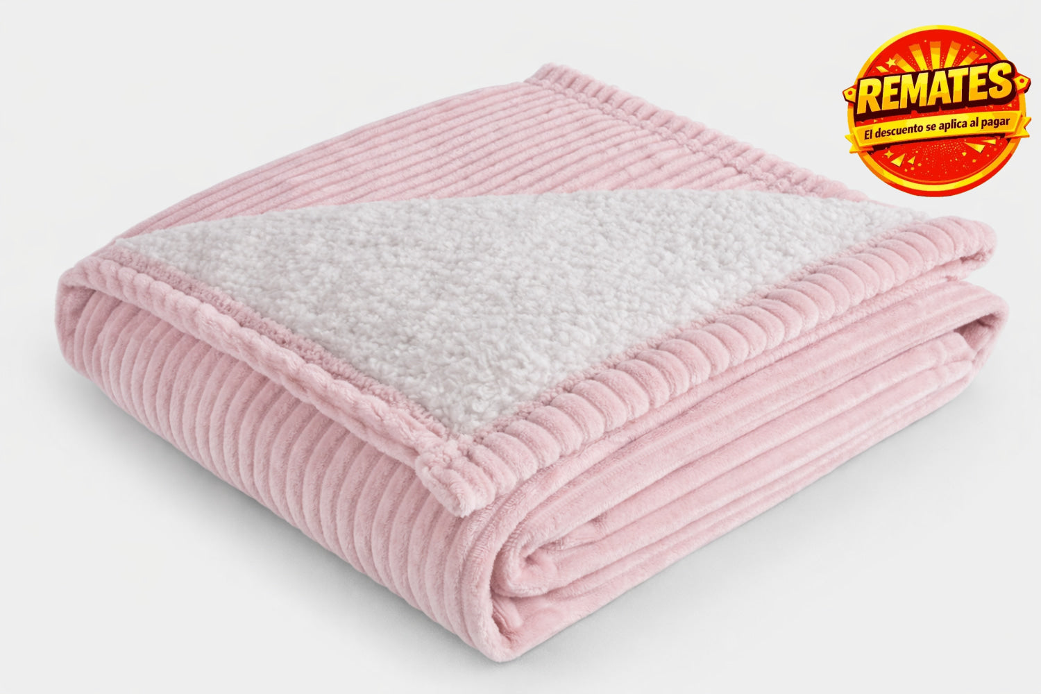 Cobertor Bonded Stripe Baby Rosa Frazada