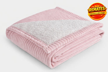 Cobertor Bonded Stripe Baby Rosa Frazada