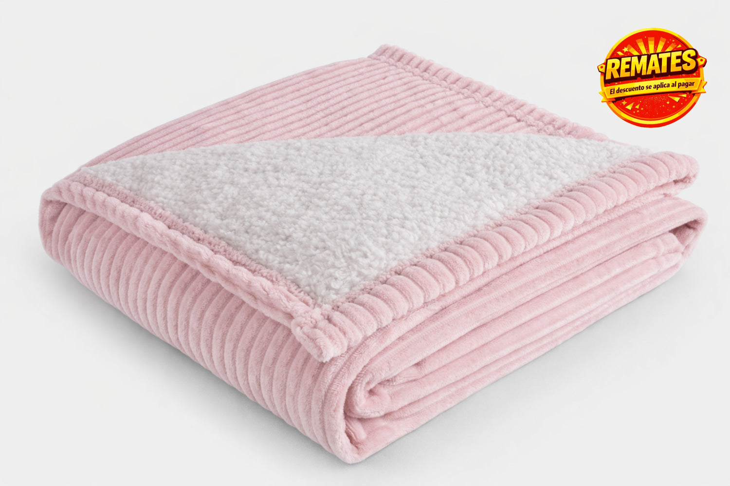 Cobertor Bonded Stripe Baby Rosa Frazada