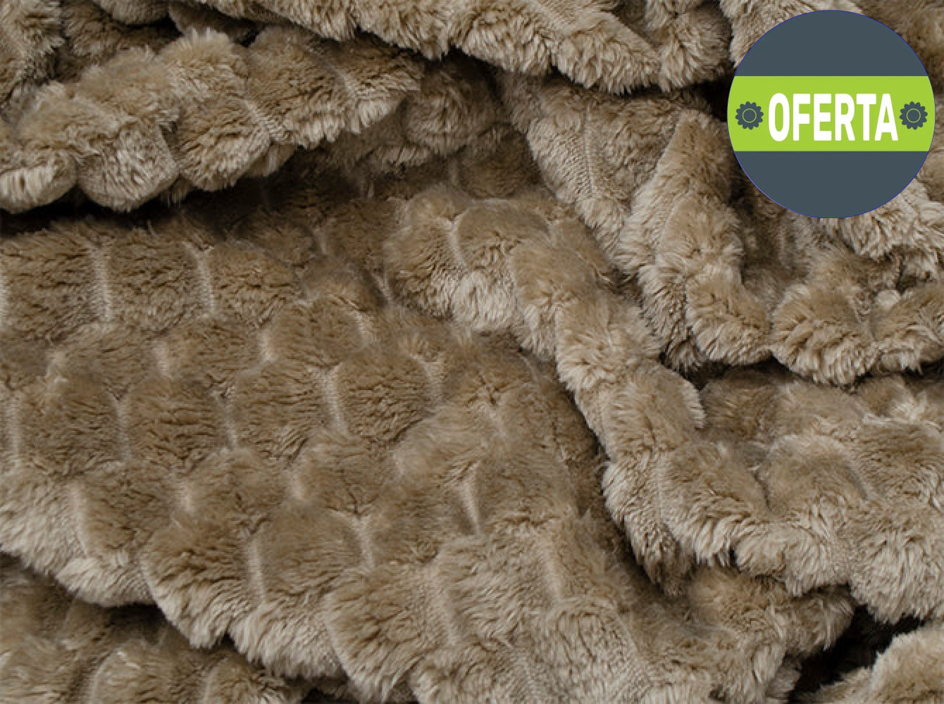 Cobertor Crochet Matrimonial Beige