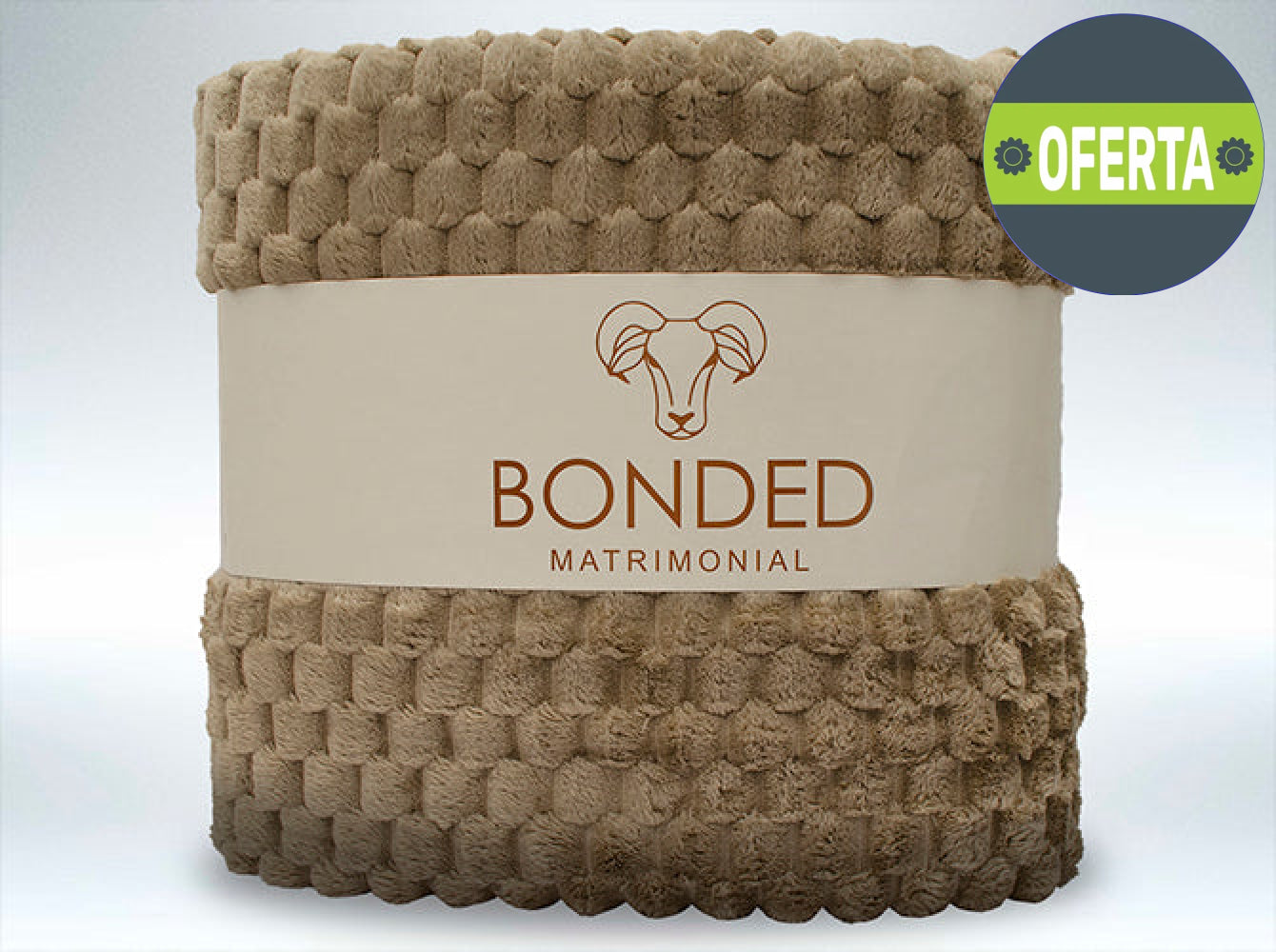 Cobertor Crochet Matrimonial Beige