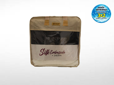 Cobertor Silk Embozado Matrimonial Negro Hojas Cobertor