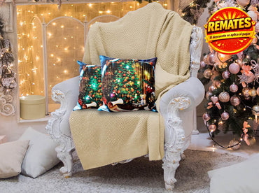 Cojín Con Luz Navideño Árbol Cojin