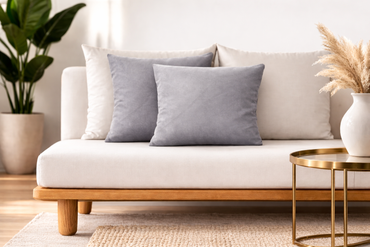 Cojín Bonded Gris Plata