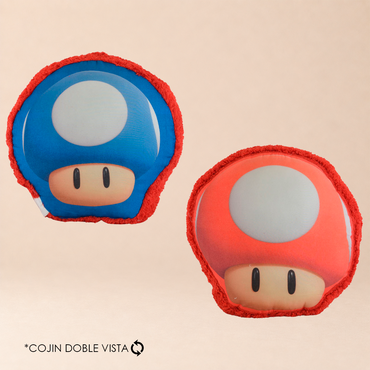 Cobertor Baby Borrego + Shape Baby Mario Bros Azul