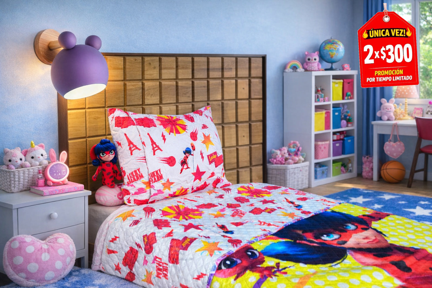 Colcha Cotash Individual Ladybug Colchas