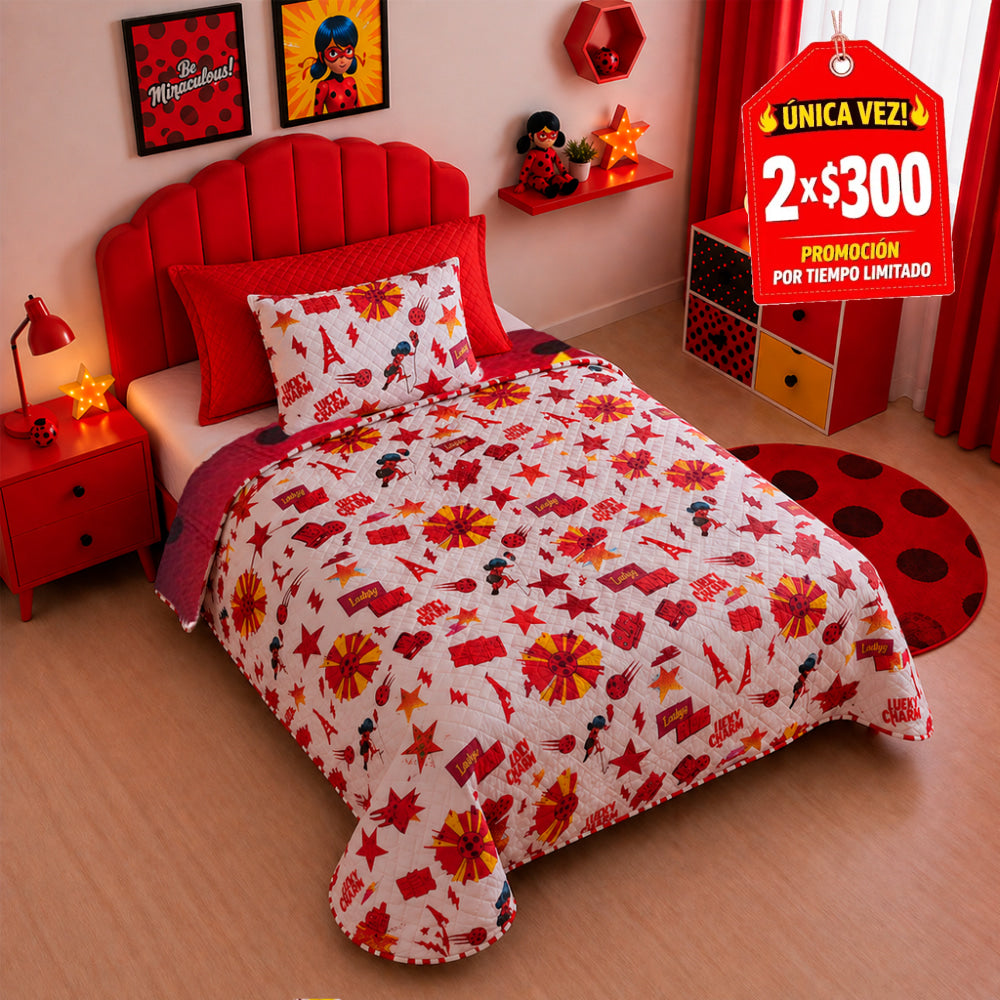 Colcha Cotash Individual Ladybug - Colchas