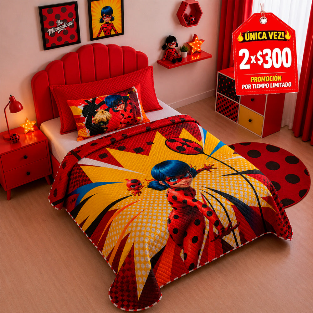 Colcha Cotash Individual Ladybug - Colchas