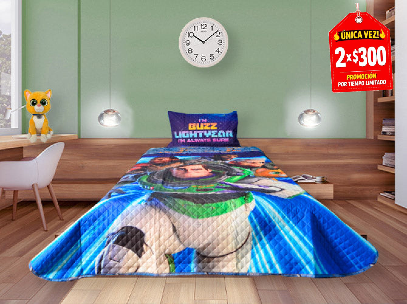 Colcha Cotash Individual Lightyear Colchas