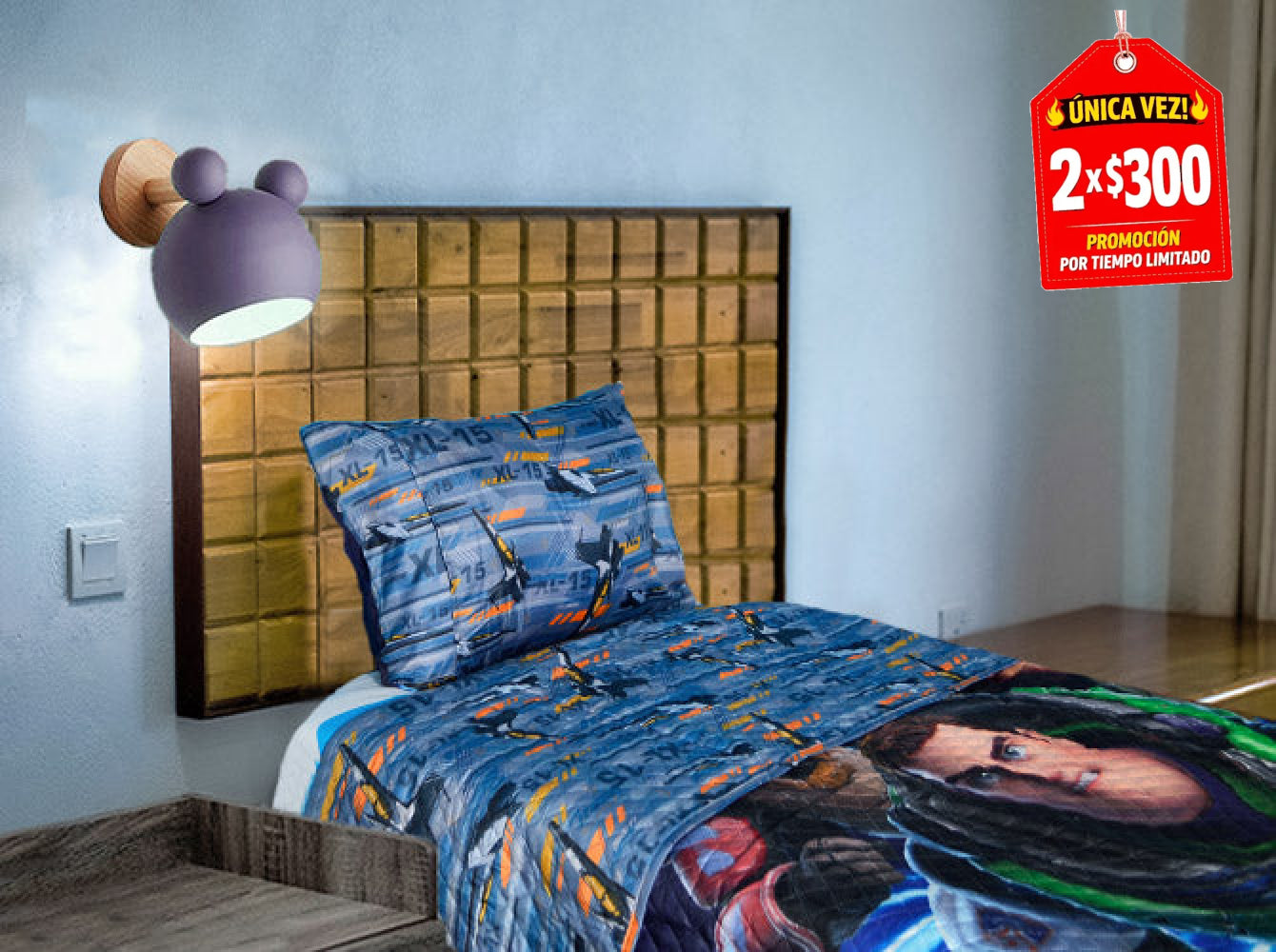 Colcha Cotash Individual Lightyear Colchas