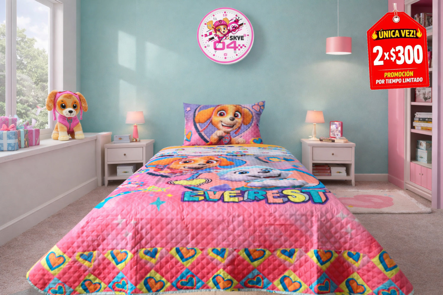 Colcha Cotash Individual Paw Patrol Skye Colchas