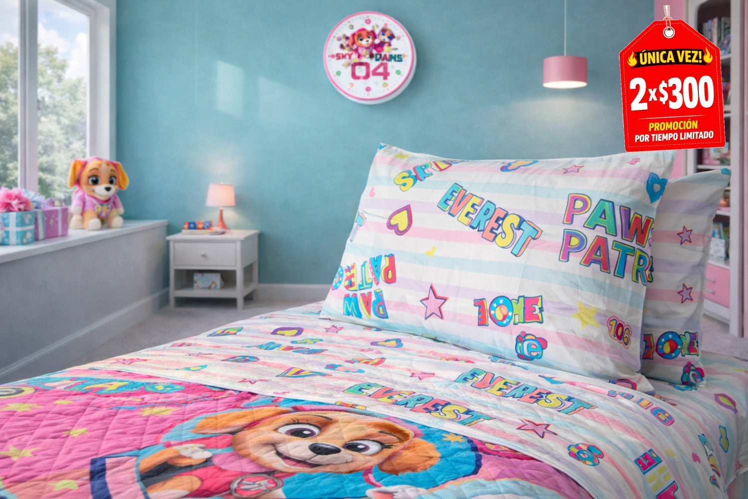 Colcha Cotash Individual Paw Patrol Skye Colchas