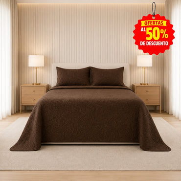Colcha King Size Matt Satín Chocolate - Colchas