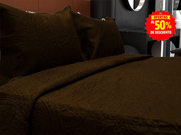 Colcha King Size Matt Satín Chocolate Colchas