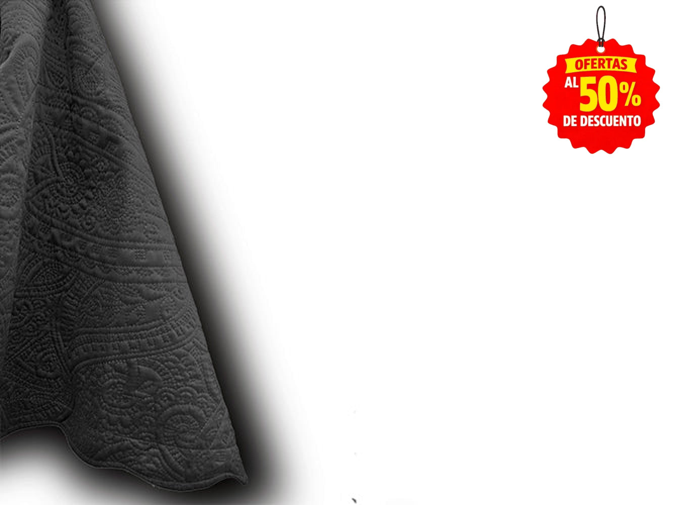 Colcha King Size Matt Satín Gris Oxford Colchas