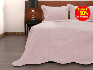 Colcha King Size Matt Satín Rosa Colchas