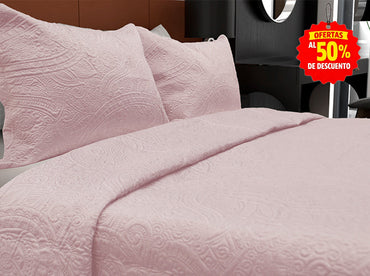 Colcha King Size Matt Satín Rosa Colchas