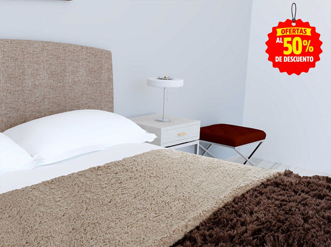 Colcha Peluda Bonded Sobrecamero Chocolate