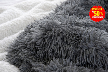 Colcha Peluda Bonded Sobrecamero Oxford Colchas