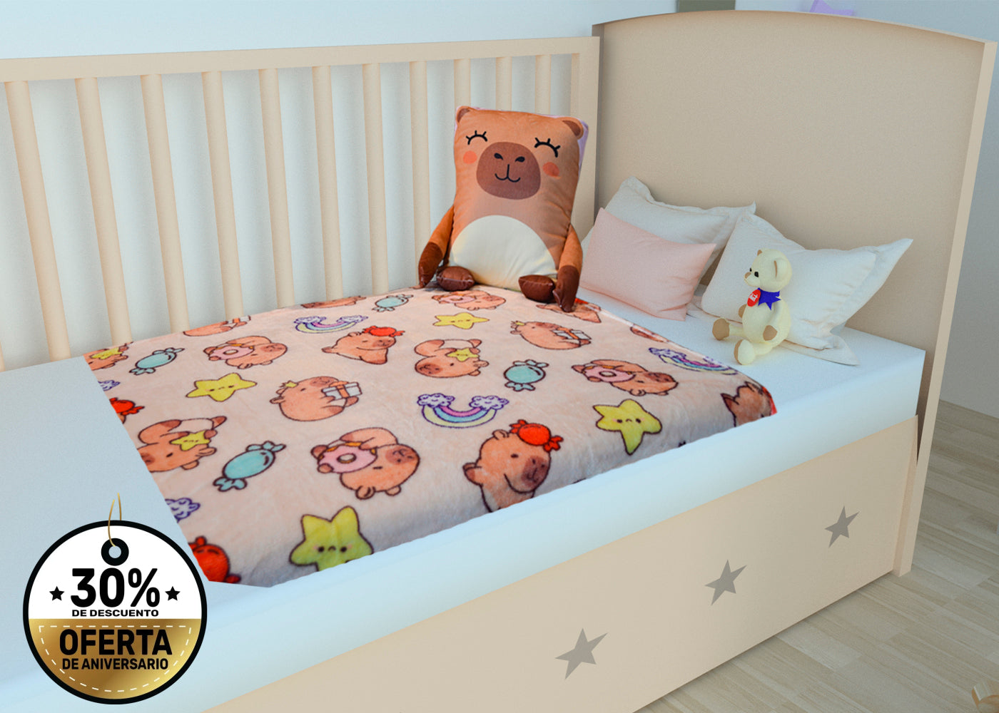 Comfy 2 en 1 Capibara Frazadas
