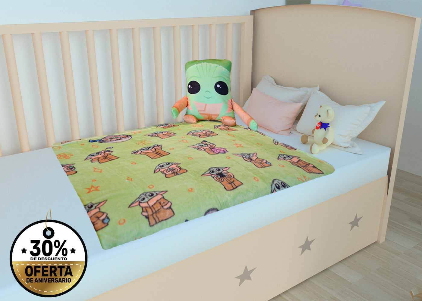 Comfy 2 en 1 Grogu Frazadas