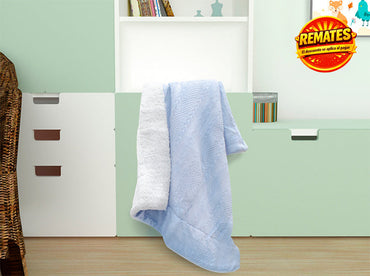 Edredón Baby Borrego Trenzado Azul - Cuneros