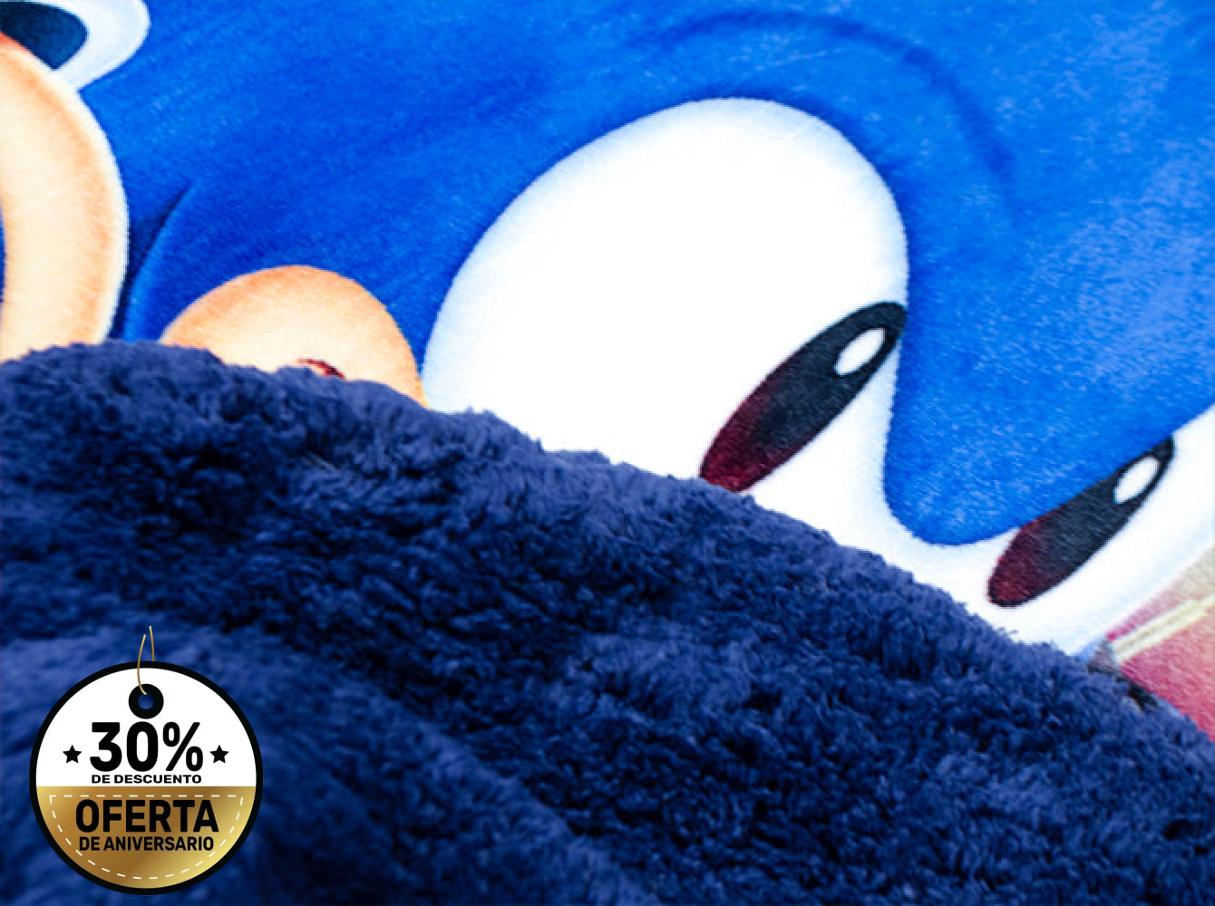 Edredón Matrimonial Amigo Sonic Azul Marino Edredones