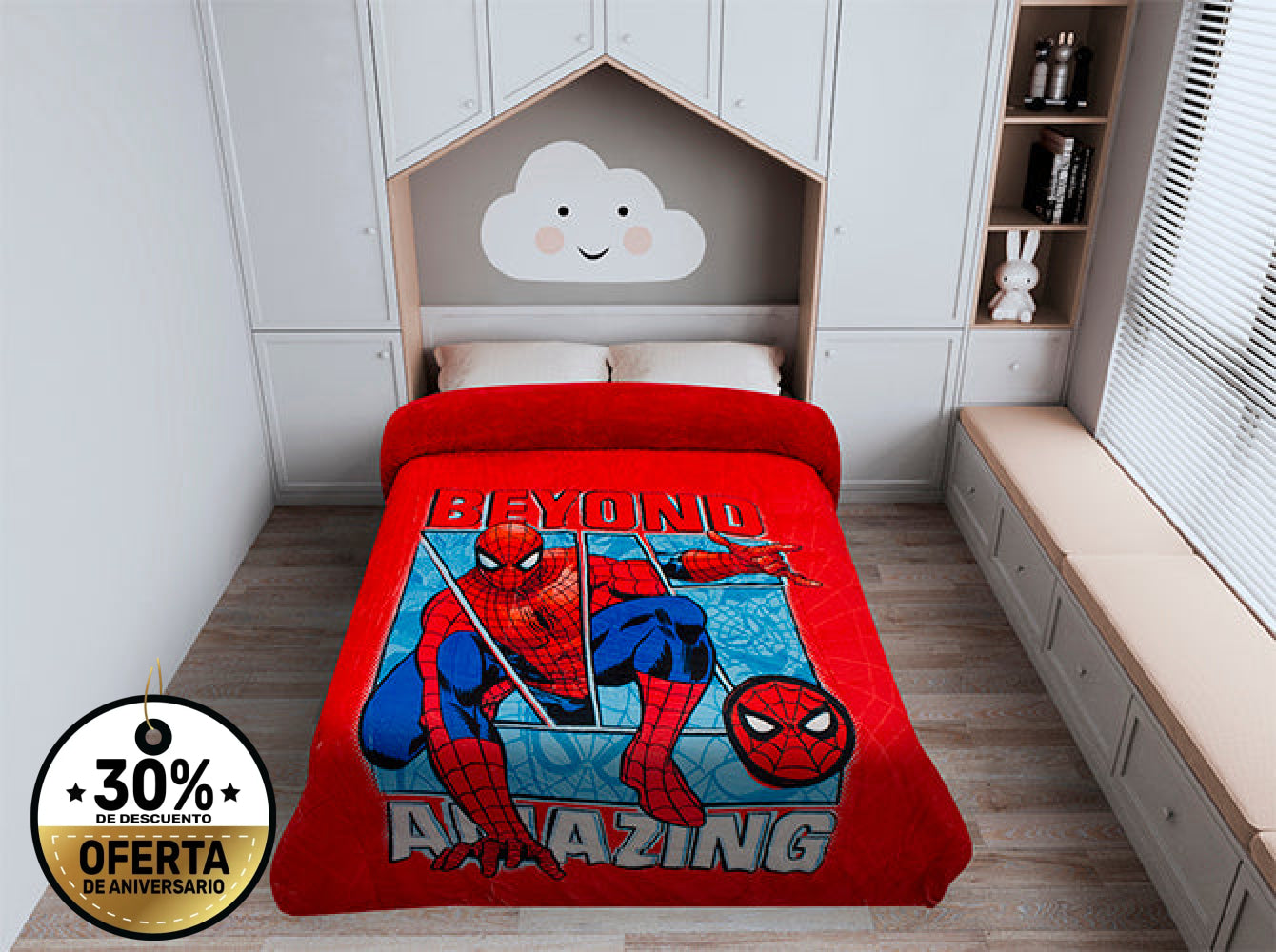 Edredón Matrimonial Amigo Spiderman Edredones