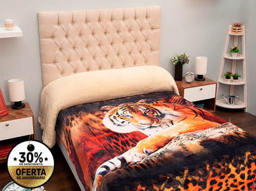 Edredón Matrimonial Borrego Digital Tigre Piel Edredones
