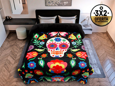 Edredón Matrimonial Chingón Calavera Edredones