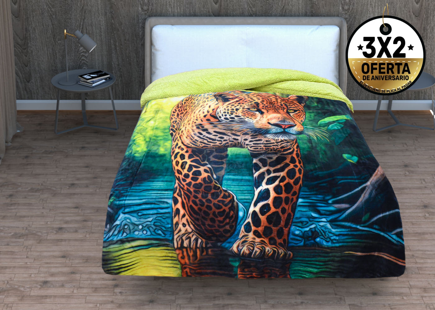 Edredón Matrimonial Chingón Jaguar Jungla Edredones