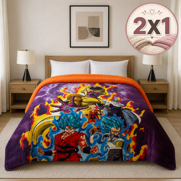 EDREDON SERENITY MATRIMONIAL DRAGON BALL - Edredones