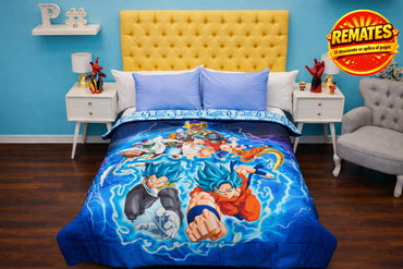 Edredón Sustentable Matrimonial Dragon Ball Edredones