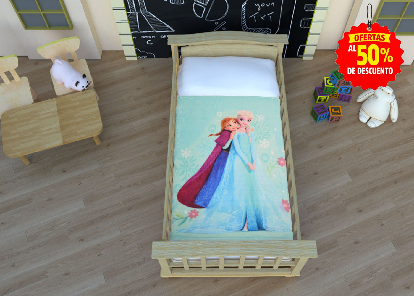 Frazada Baby Tersupiel Frozen Turquesa Frazadas