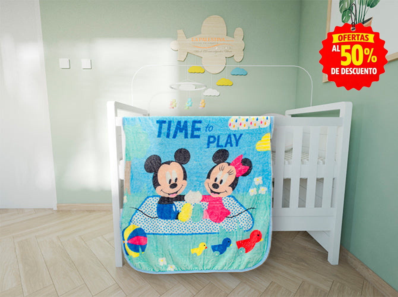 Frazada Baby Tersupiel Mickey Bebé Frazadas