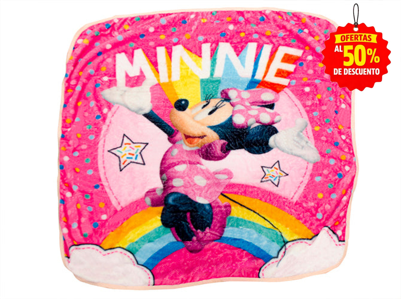 Frazada Baby Tersupiel Minnie Rainbow Frazadas