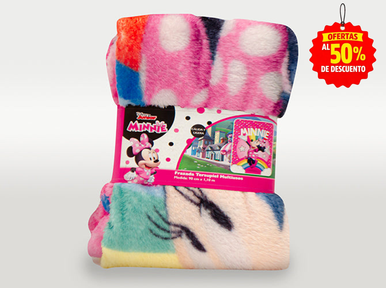 Frazada Baby Tersupiel Minnie Rainbow Frazadas