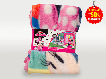 Frazada Baby Tersupiel Minnie Rainbow Frazadas