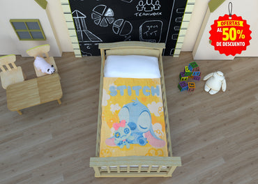 Frazada Baby Tersupiel Stitch Amarillo Frazadas
