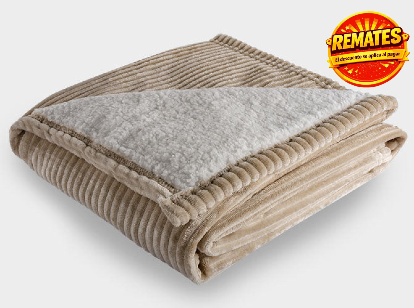 Frazada Bonded Stripe Beige Frazada