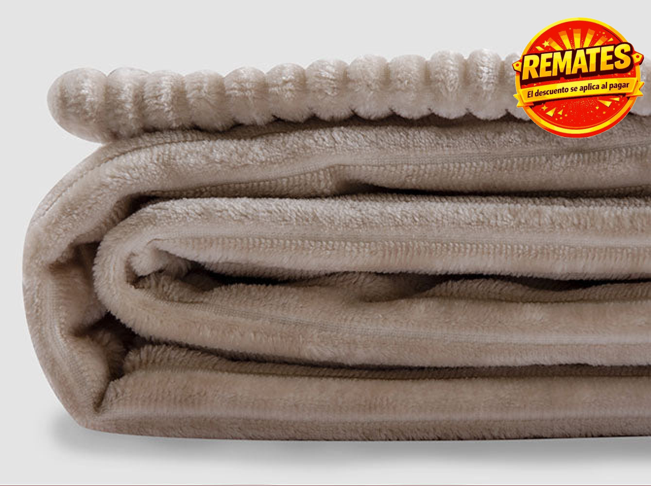 Frazada Bonded Stripe Beige Frazada