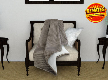 Frazada Bonded Stripe Chocolate Frazada